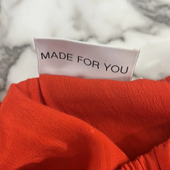 MLM LABEL Red Orange Maison Off Shoulder Dress Women’s XS Ruffle Revolve - Picture 12 of 14